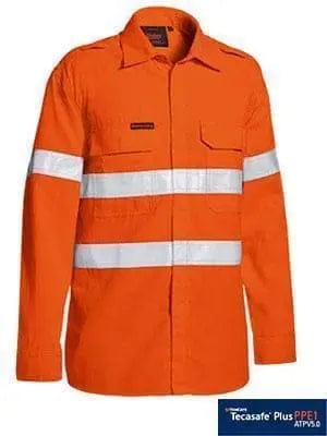 Bisley Workwear Tencate Tecasafe Plus 480 Taped Hi Vis Fr Vented Shirt BS8238T