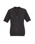 Biz Care Womens Zip Front Short Sleeve Knit CK962LC - Simply Scrubs Australia