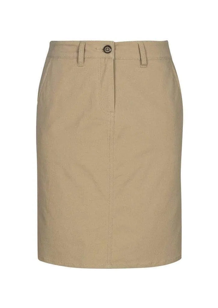 Biz Care Corporate Wear Dark Stone / 6 Biz Collection Lawson Ladies Chino Skirt BS022L
