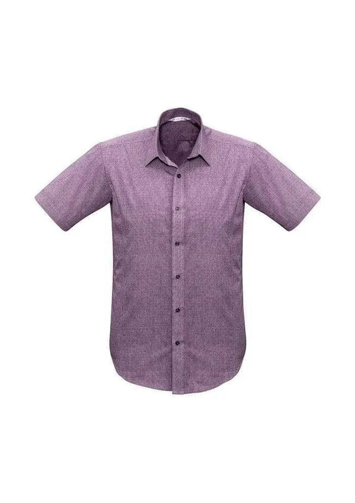 Biz Collection Corporate Wear Plum / XS Biz Collection Men’s Trend Short Sleeve Shirt S622ms