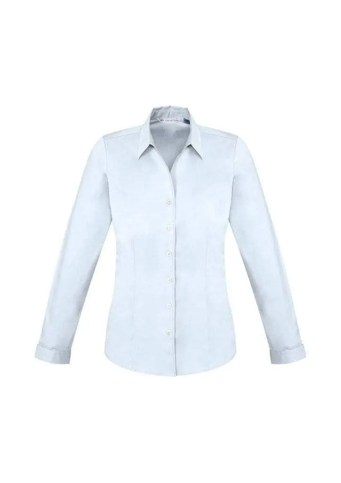 Biz Collection Corporate Wear White / 6 Biz Collection Women’s Monaco Long Sleeve Shirt S770ll