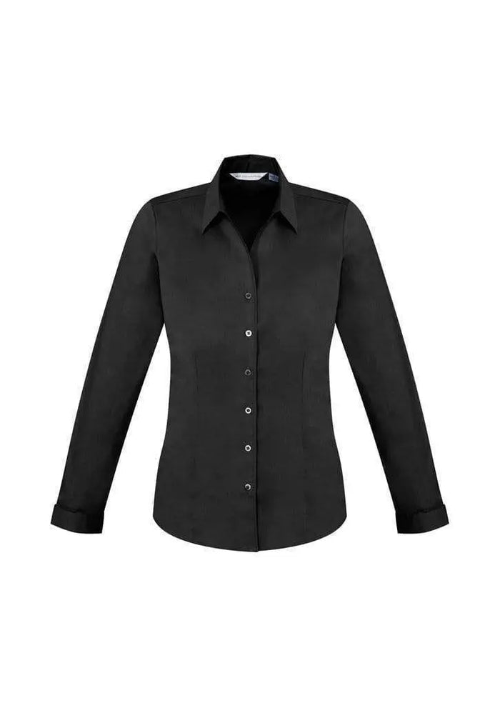 Biz Collection Corporate Wear Black / 6 Biz Collection Women’s Monaco Long Sleeve Shirt S770ll