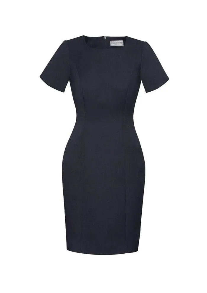 Biz Corporates Women's Short Sleeve Shift Dress 30112 - Flash Uniforms