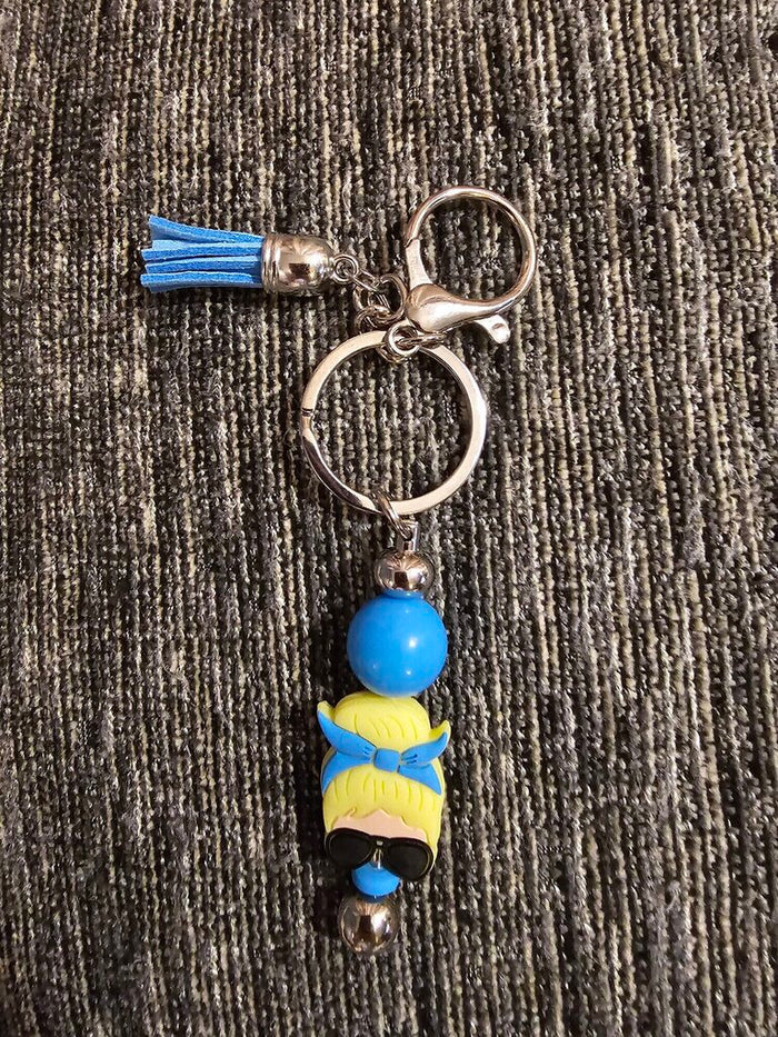 BLONDE WOMAN KEYCHAIN