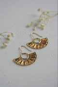 BOUCLE D'OR Boucles d'Oreilles Demi Cercle Éventail