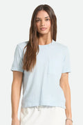 BRIXTON T-Shirt Carefree - Blue Aura