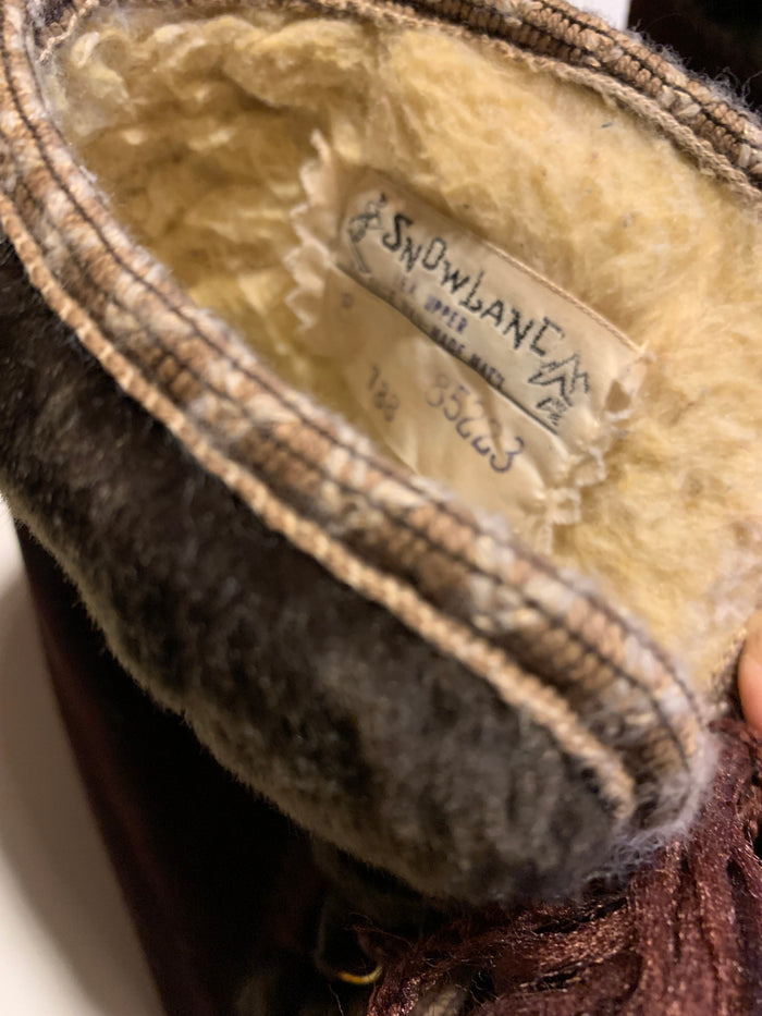 Brown Suede Aprés Ski Boots circa 1960s