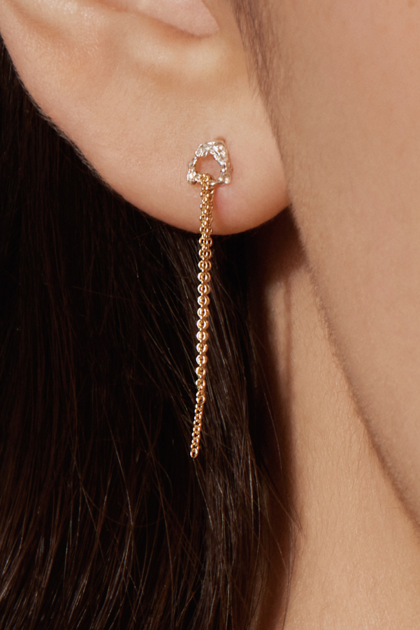CAMILLETTE Boucles d'Oreilles Trace - Argent et Or