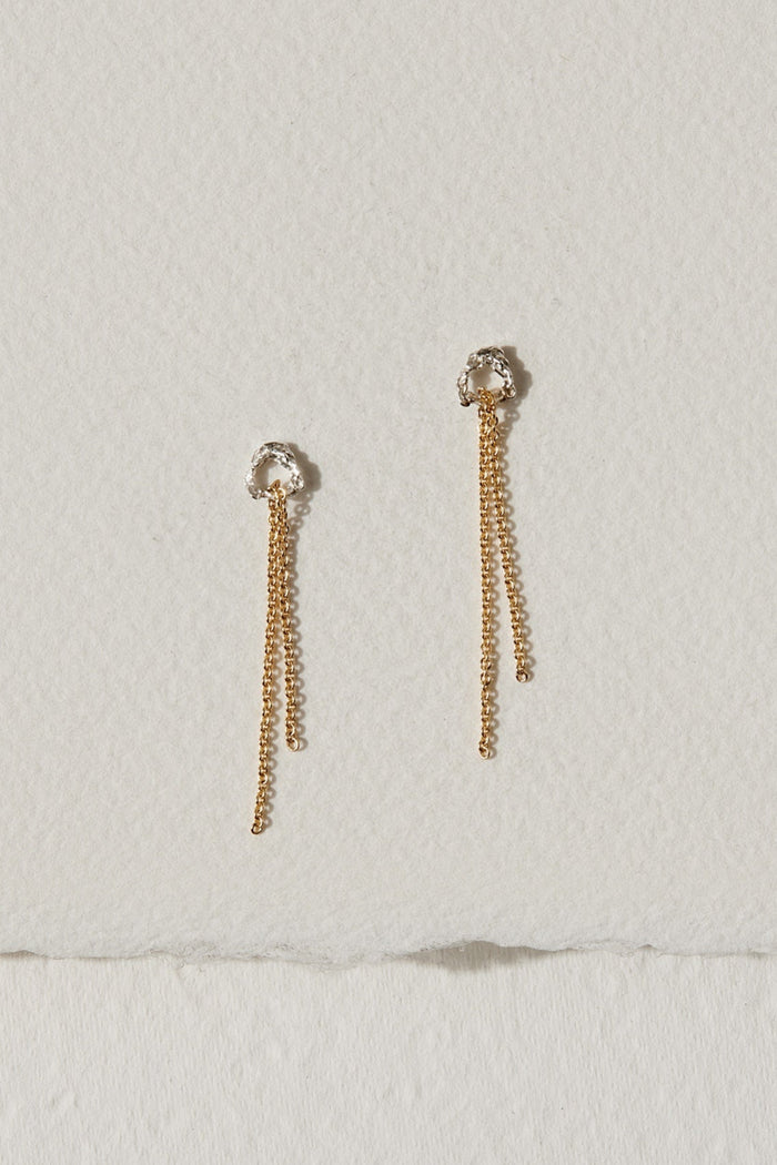 CAMILLETTE Boucles d'Oreilles Trace - Argent et Or