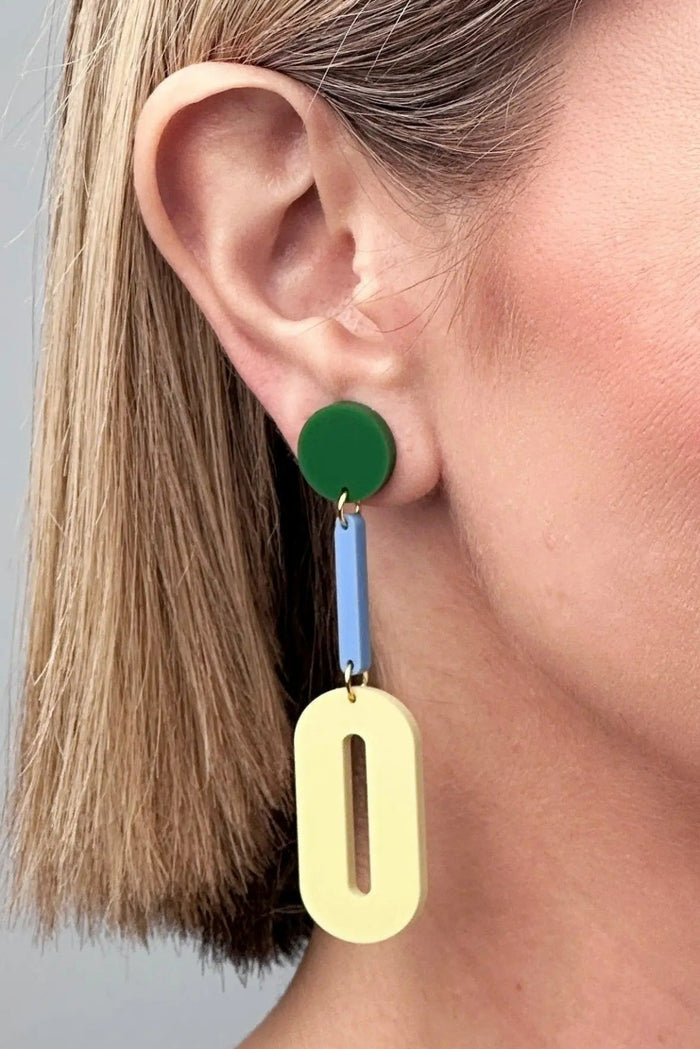 COMBINIST GOOD Boucles d'Oreilles Pendante Ovale