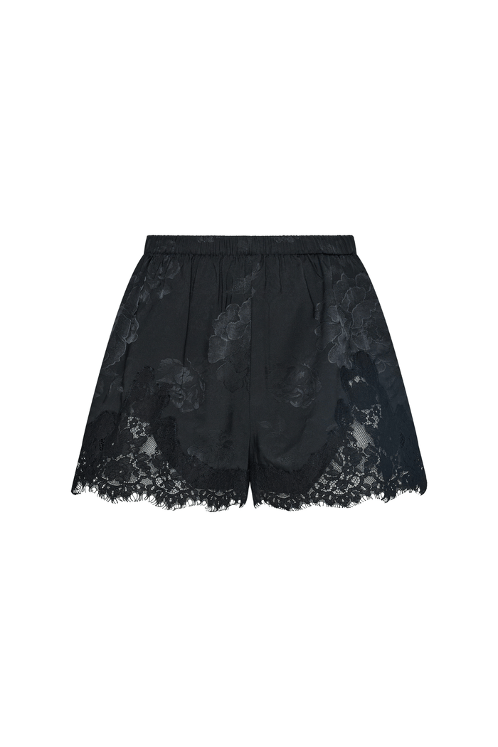 Commonplace Evie Lace Jacquard Mini Short - Black Arriving Thursday Hyde Boutique