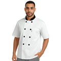 Contrast Half Sleeves Unisex Chef Coat