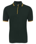 Contrasting Polo - Bottle/Gold, S