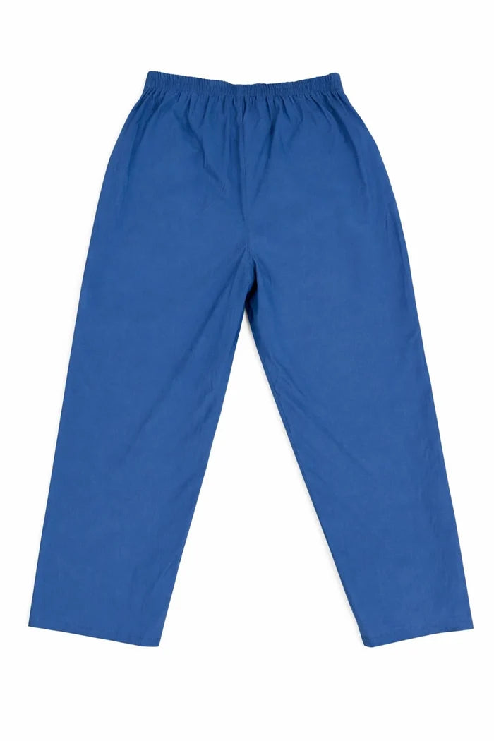 Cotton Double Zipped Pocket Cherry Berry Pants - Denim
