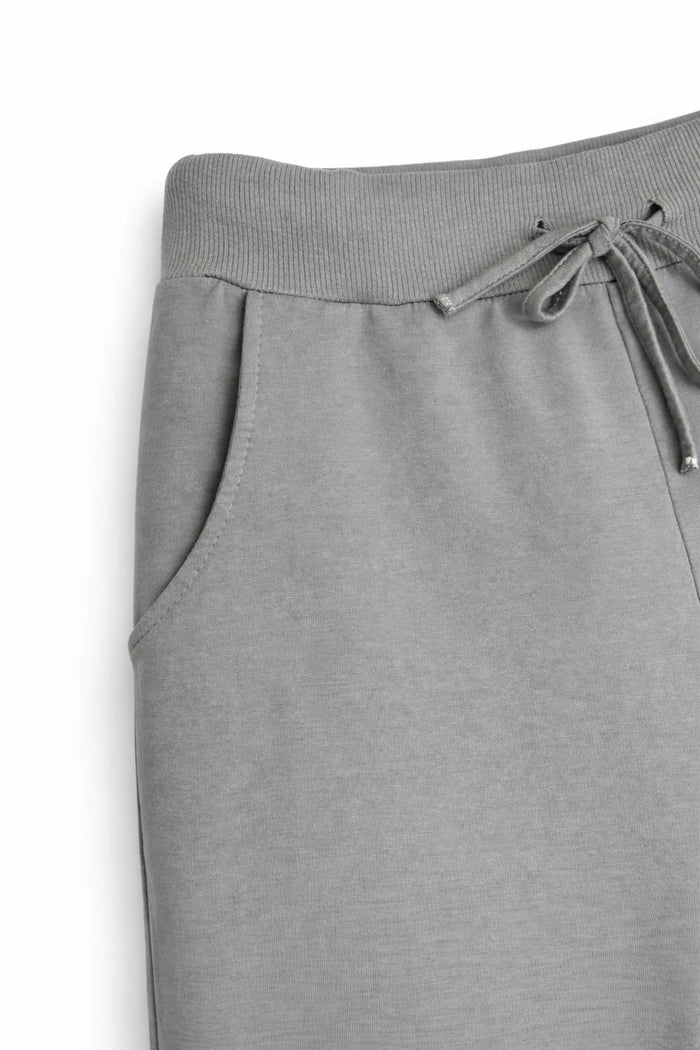 Cotton Elasticated Waist Drawstring Double Pocket Italia Joggers - Mocha