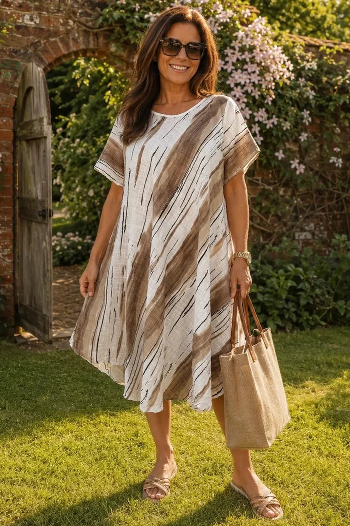 Cotton Helena Dress - Mocha