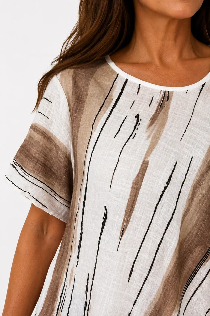 Cotton Helena Dress - Mocha