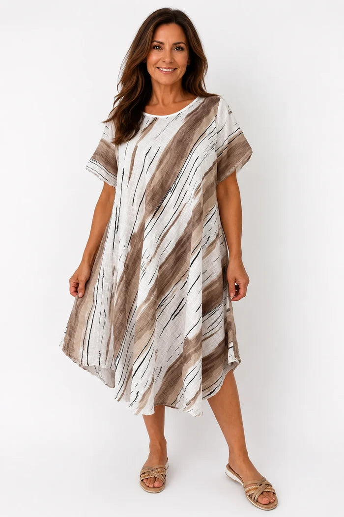 Cotton Helena Dress - Mocha