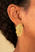 COUCOU SUZETTE Boucles d'Oreilles Feuille Métal