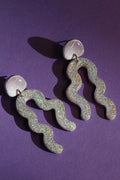 CROCODILE AGILE Boucles d'Oreilles Gabie - Serpentin Paillettes