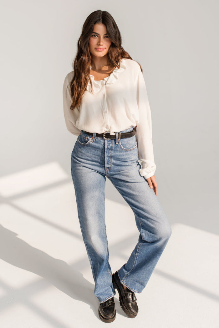 DAILYSTORY Blouse Rory - Blanc
