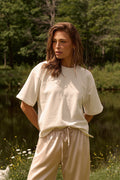 DAILYSTORY T-shirt Anaé Fleece - Crème