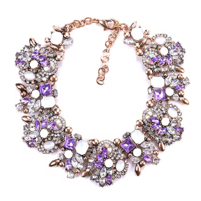 Daphne- the Glamorous Crystal Choker Necklace 5 Color Ways