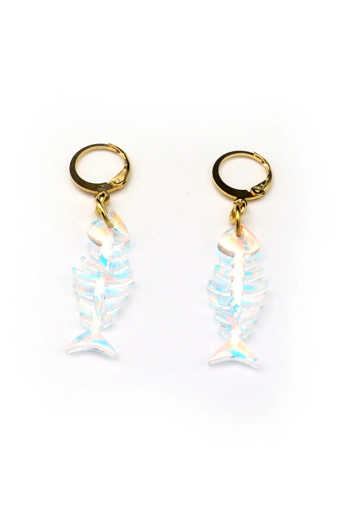 DCONSTRUCT Boucles d'Oreilles Mini Arêtes de Poisson