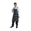 DNC Workwear Hospitality & Chefwear Blue/White / 80cm X 86cm DNC WORKWEAR Blue & White Stripe Bib Apron - No Pocket 2532