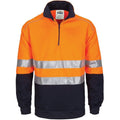 DNC Workwear Work Wear DNC WORKWEAR Hi-Vis 1/2 Zip Fleecy with Hoop Pattern CSR Reflective Tape 3729