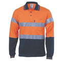 DNC Workwear Work Wear DNC WORKWEAR Hi-Vis Cool-Breeze Cotton Long Sleeve Jersey Polo with CSR Reflective Tape 3916