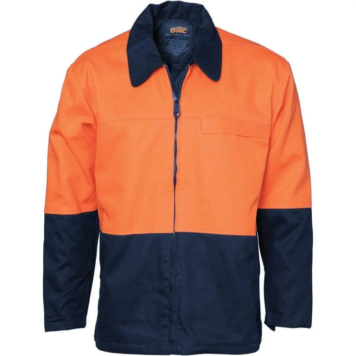 DNC Workwear Work Wear Orange/Navy / XS DNC WORKWEAR Hi-Vis Two-Tone Protector Drill Jacket 3868