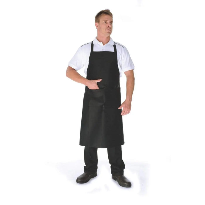 DNC Workwear Hospitality & Chefwear Red / 80cm X 90cm DNC WORKWEAR Polyester/Cotton Full Bib Apron No Pocket 2512