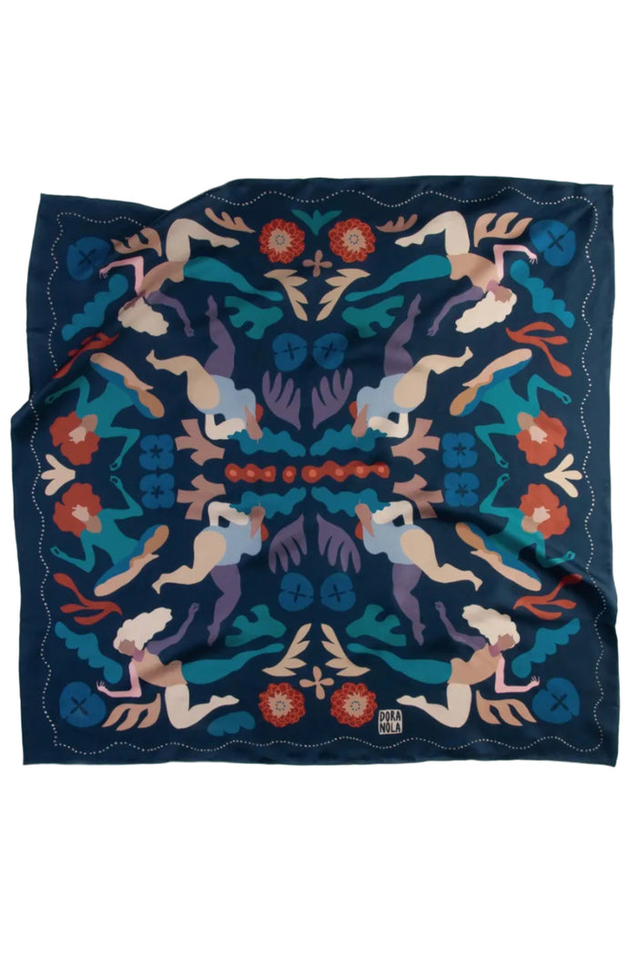 DORA NOLA Foulard en Soie 90 - Fresque