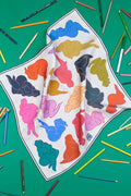 DORA NOLA Petit Foulard en Soie 50 - Art School