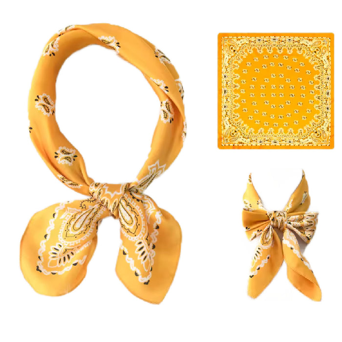 Ellie- the Classic Paisley Hanky Design Square Neck Scarf 10 Color Ways