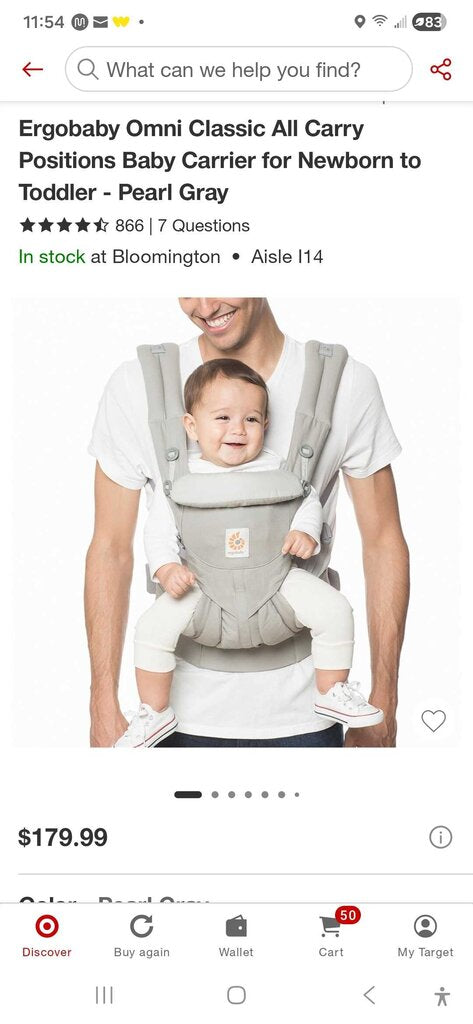 Ergo Baby Carrier $109