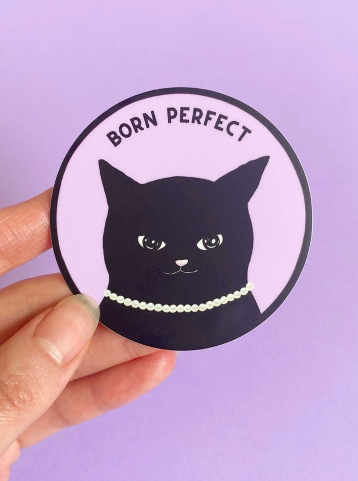 FOONIE Autocollant Chat Noir Fancy