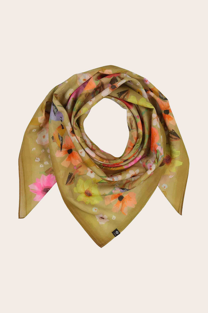 FRAAS Foulard Carré à motifs floraux