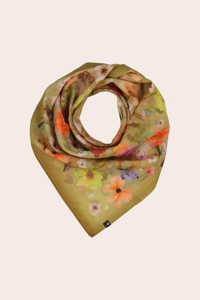 FRAAS Foulard Carré à motifs floraux