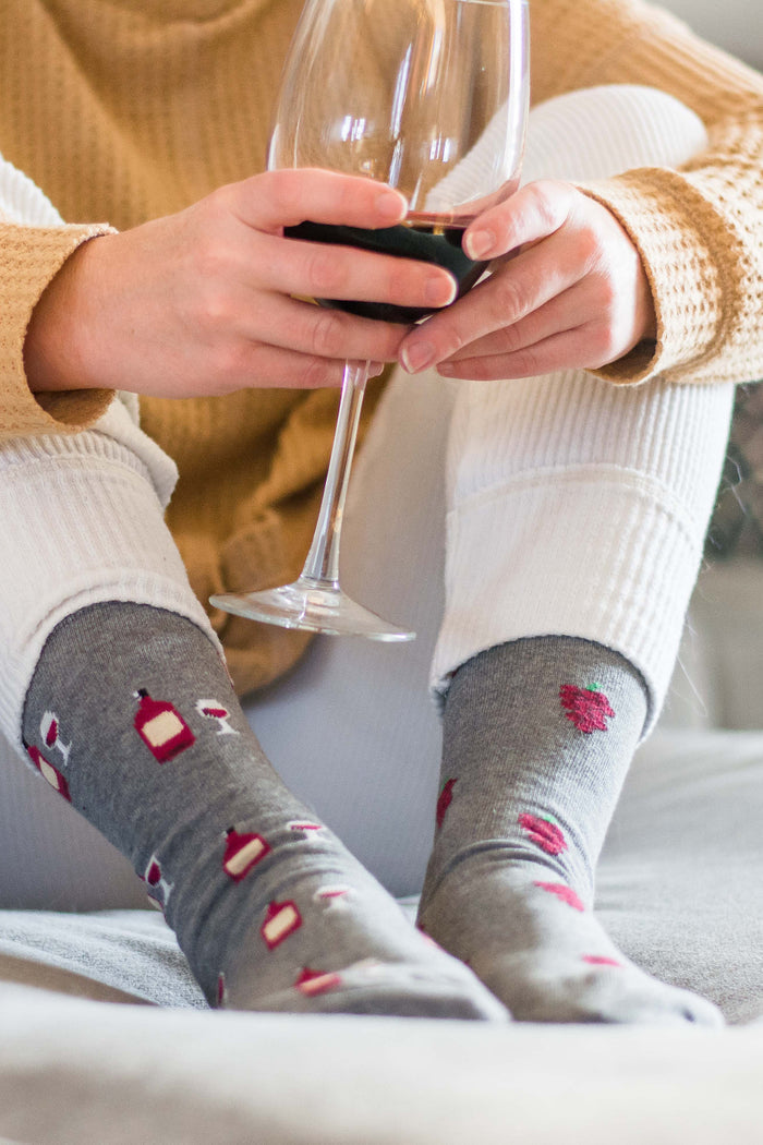 FRIDAY SOCK CO. Chaussettes - Vin Rouge et Raisin