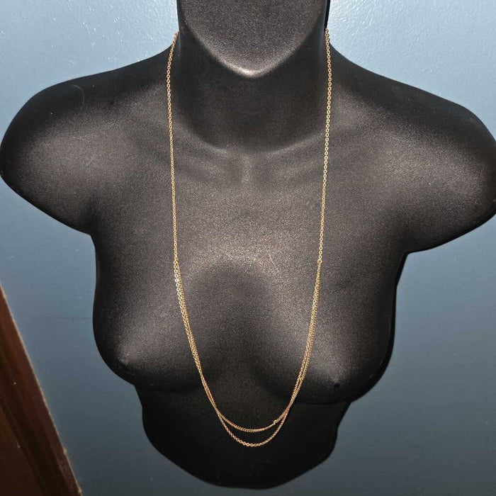Gold Double Chain Necklace