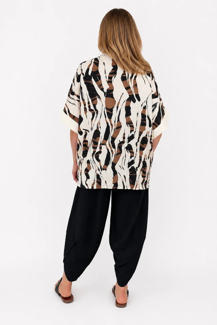 Gold Stitch Everet Button Shirt - Mocha