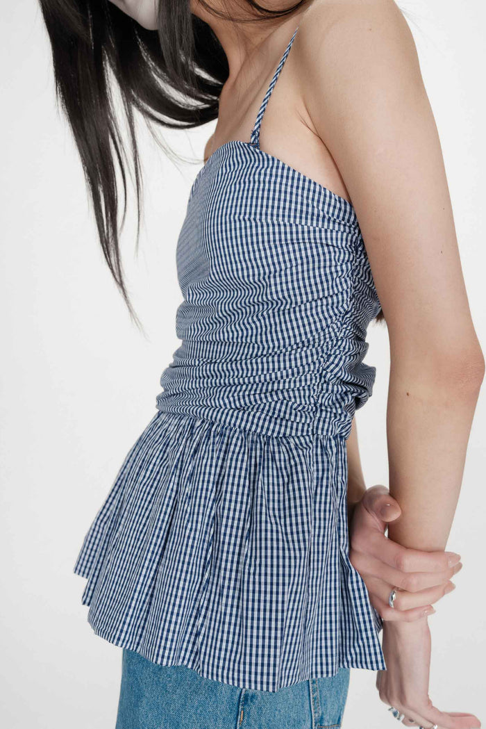 GRACE & MILA Bustier Péplum Valo - Marine