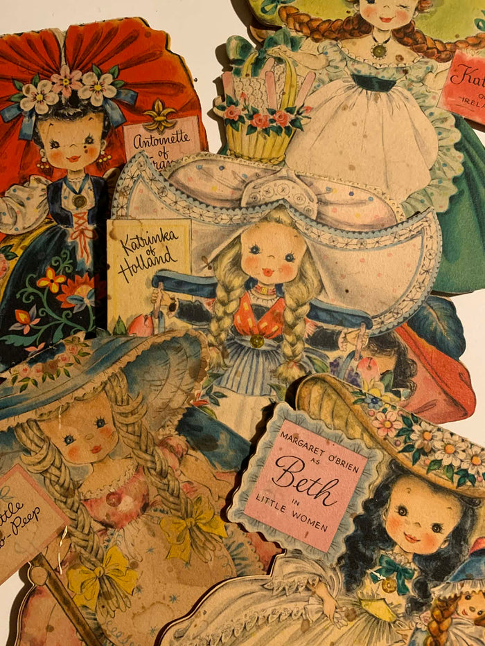 Hallmark Land of Make Believe and Dolls of the Nations Cards Set 8 1940s