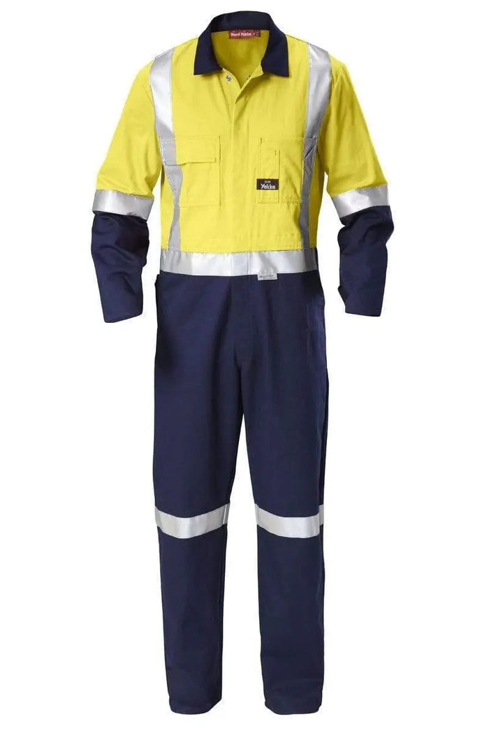 Hard Yakka 2 Tone Reflective Taped Coverall Y00262 Work Wear Hard Yakka
