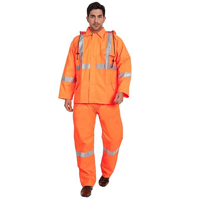 High Visibility Rain Suit - Orange - uniformer