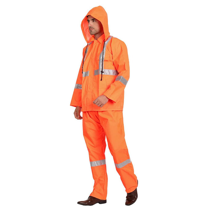 High Visibility Rain Suit - Orange - uniformer