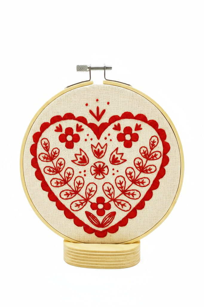 HOOK LINE & TINKER Kit de Broderie - Cœur Nordique