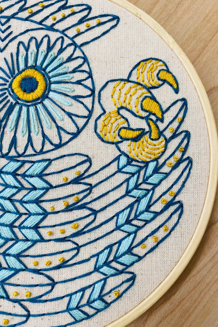 HOOK LINE & TINKER Kit de Broderie - Saw Whet Owl